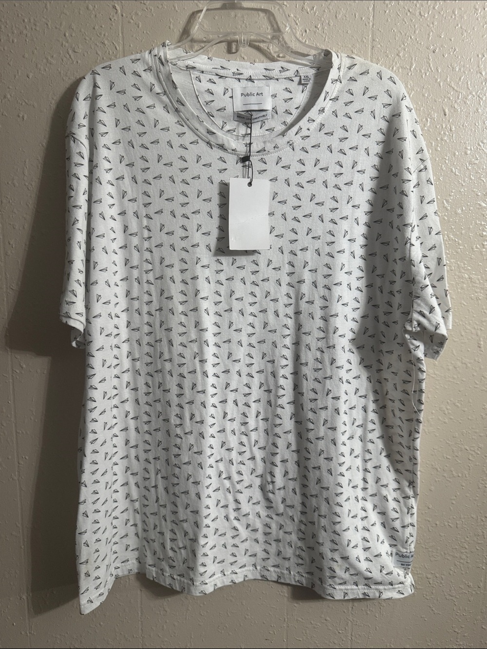 White Short-Sleeve Printed Crew Tee